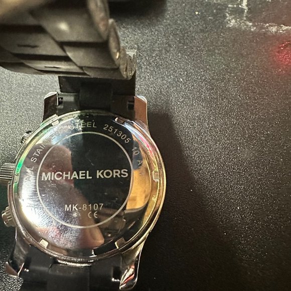 Michael Kors Men's Runway Black Watch MK8107 - Picture 2 of 2